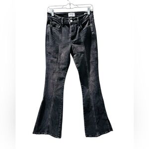 Frame Denim Black Flare Jeans